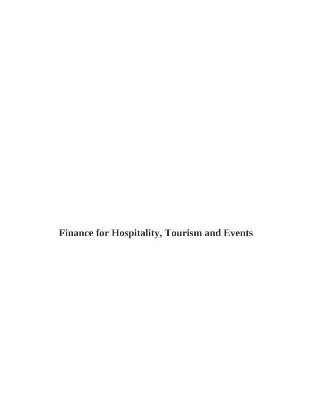 Finance for Hospitality, Tourism and Events_1