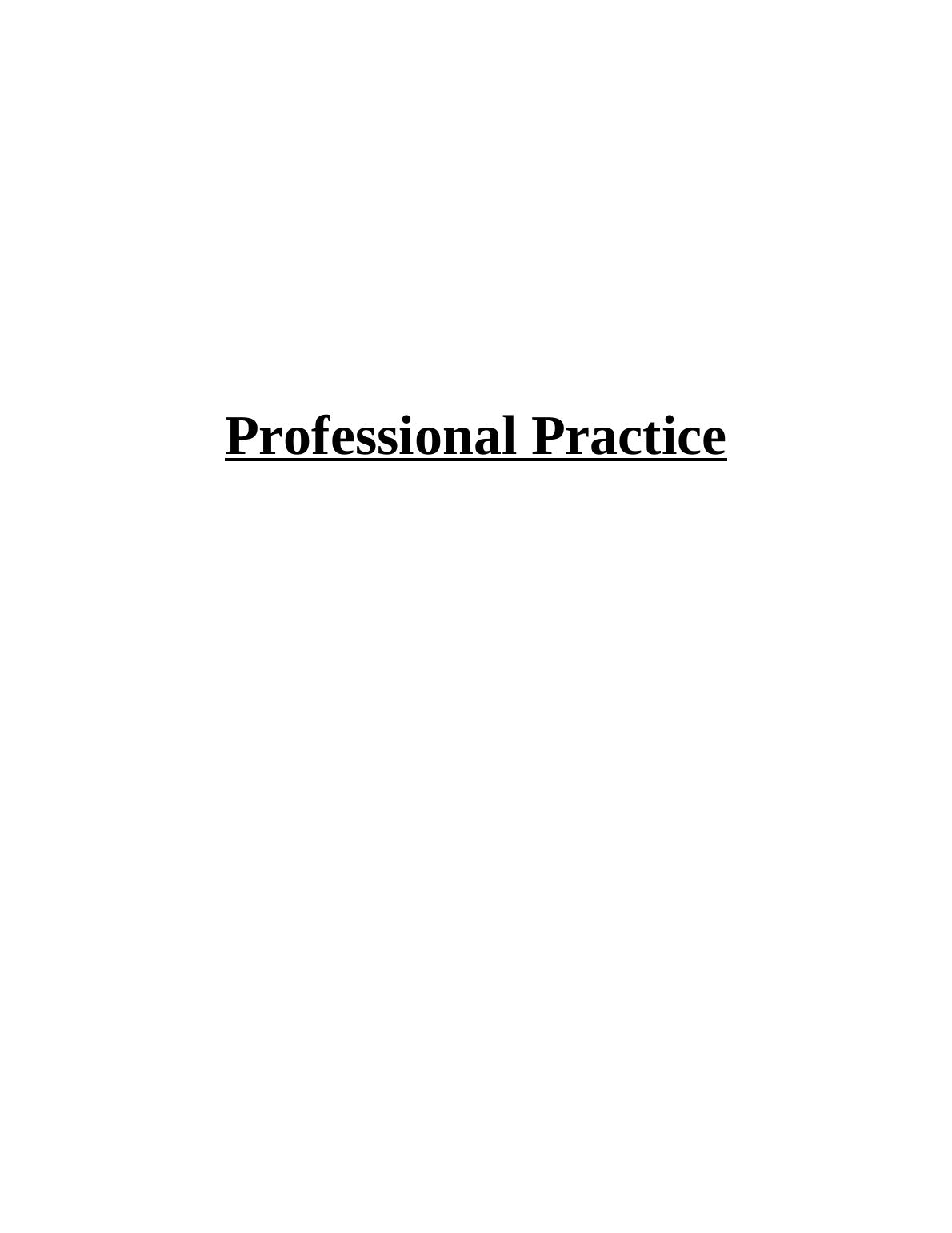 Professional Practice Assignment Solution_1