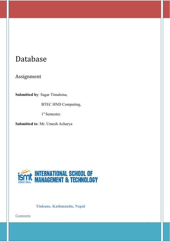 Database  Assignment  2022_1
