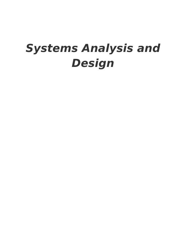 Systems Analysis and Design_1