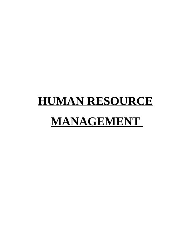 Human Resource Managemen Report - Hilton Hotel_1