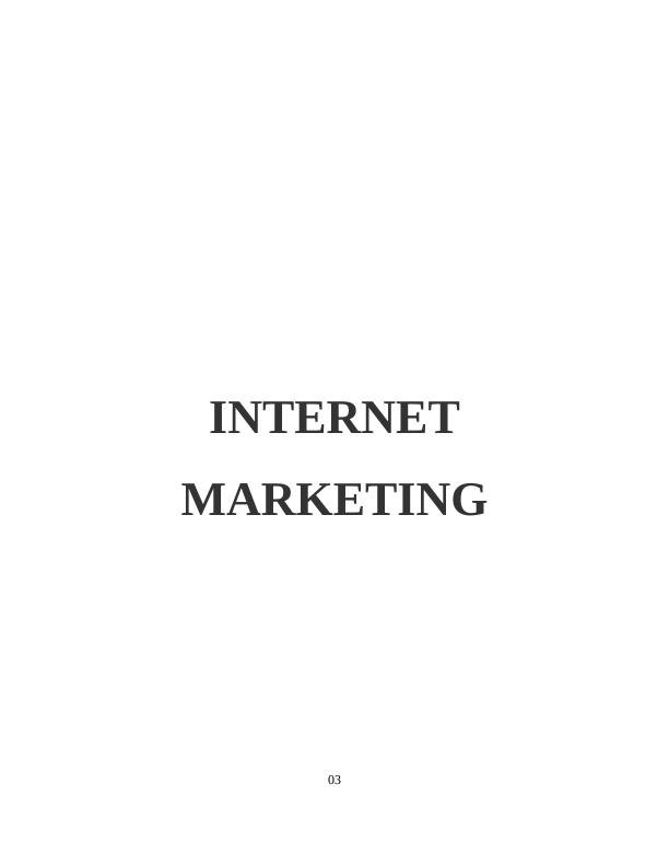 Internet Marketing [pic] INTRODUCTION_1