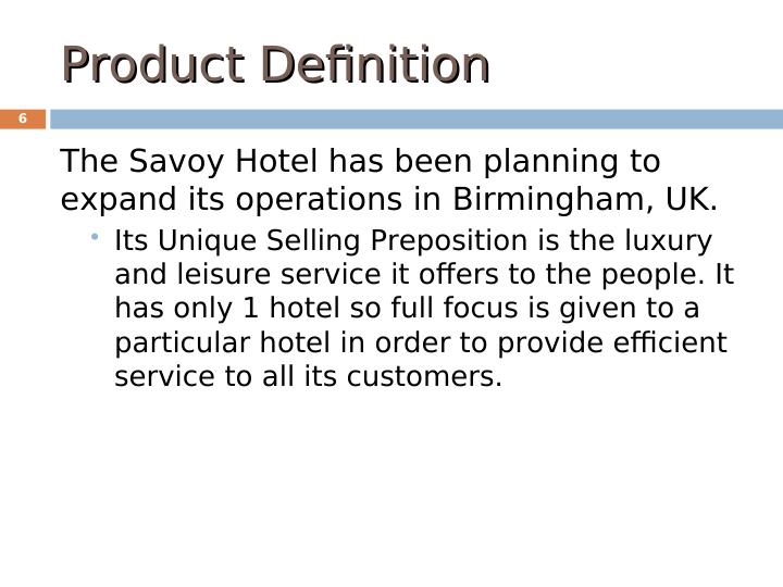 Marketing Plan for Savoy Hotel in Birmingham_5