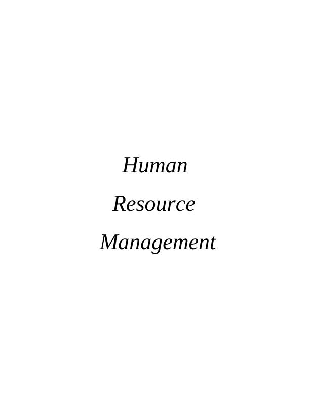 Human Resource Management Report on Aldi_1