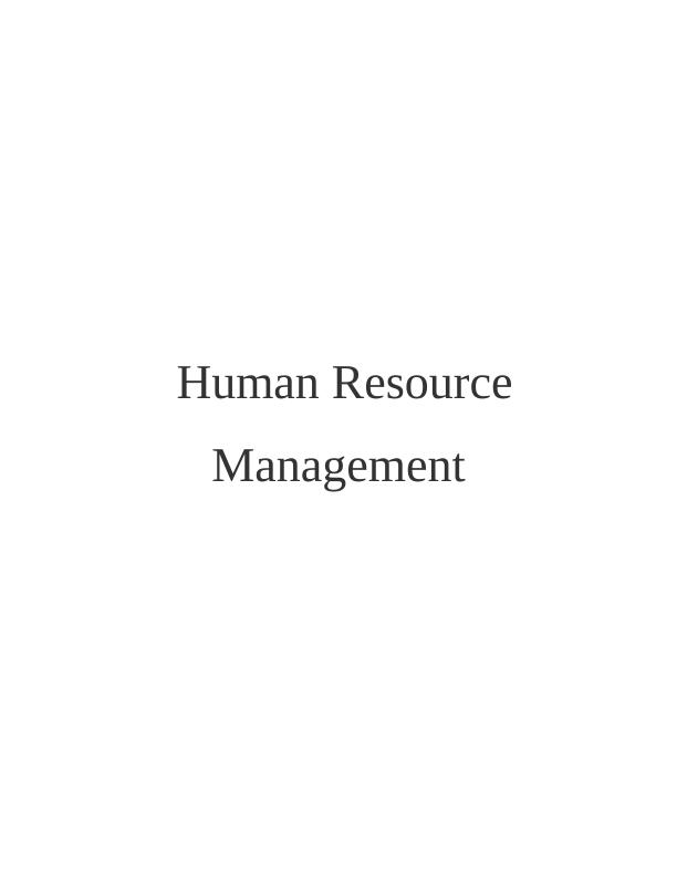 Human Resource Management Assignment Tesco_1