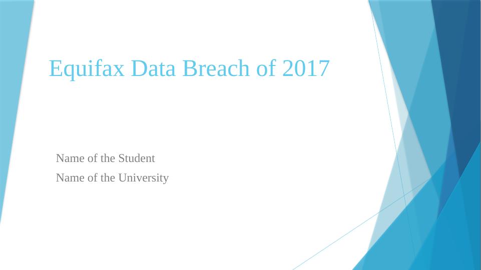 Equifax Data Breach of 2017: Overview, Causes, and Impact | Desklib_1