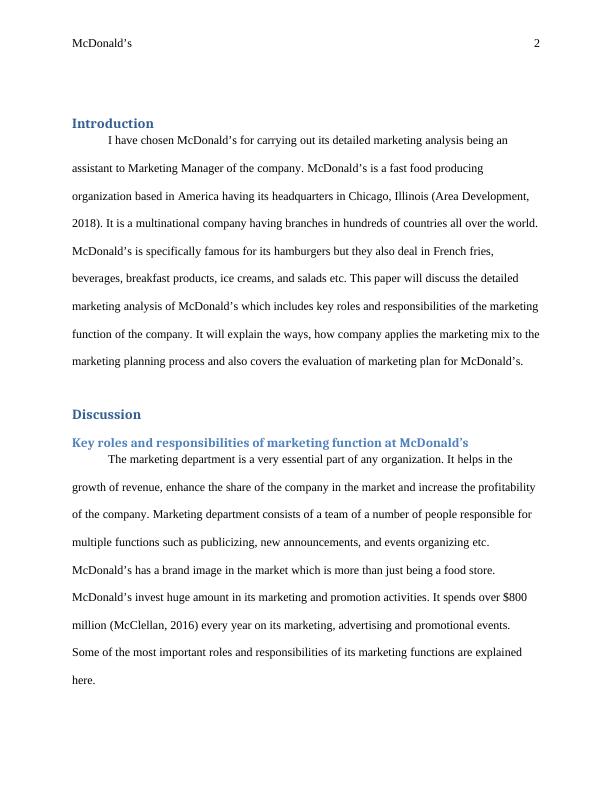 Paper on Marketing Analysis of McDonald_3