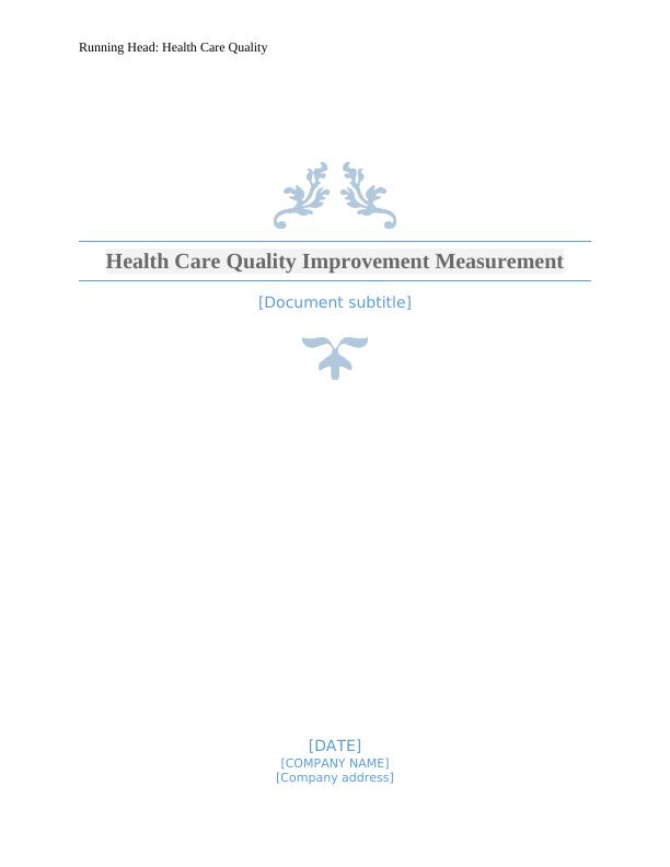 Health Care Quality Improvement Measurement_1