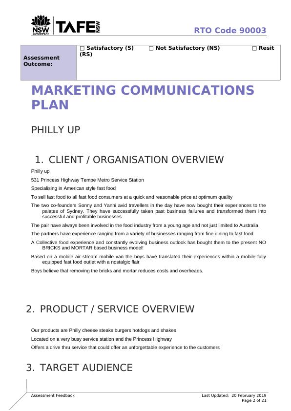Marketing Communication Plan for Philly Up_2