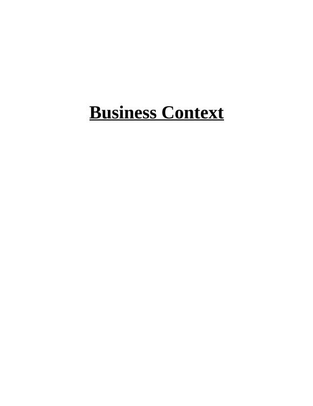 business context and its management assignment