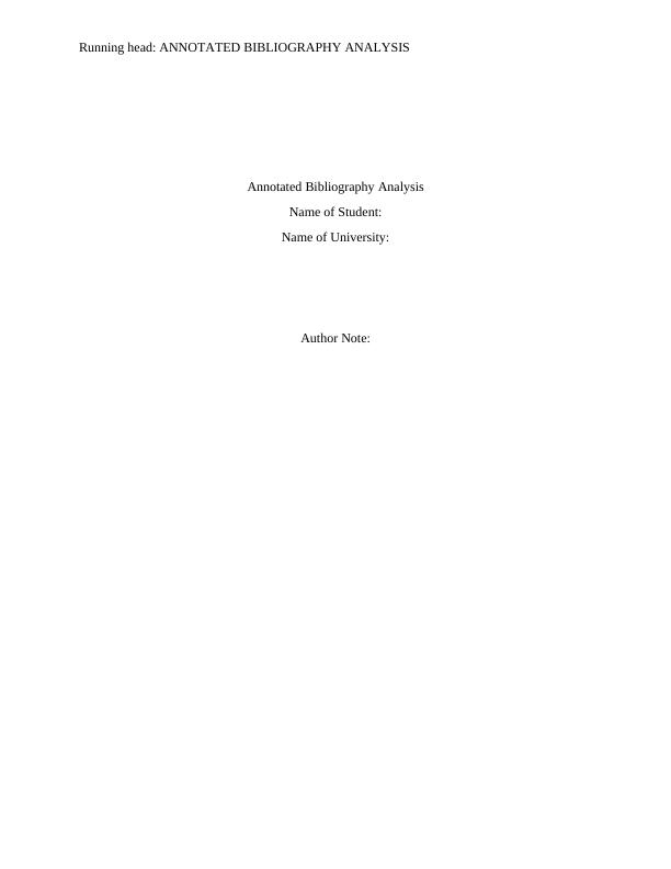 Annotated bibliography analysis Research 2022_1
