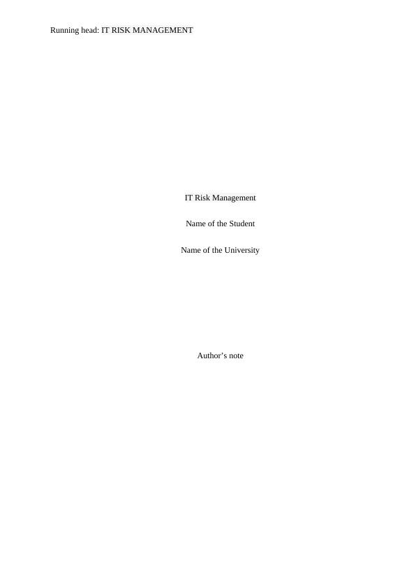 ITC596 | IT Risk Management_1