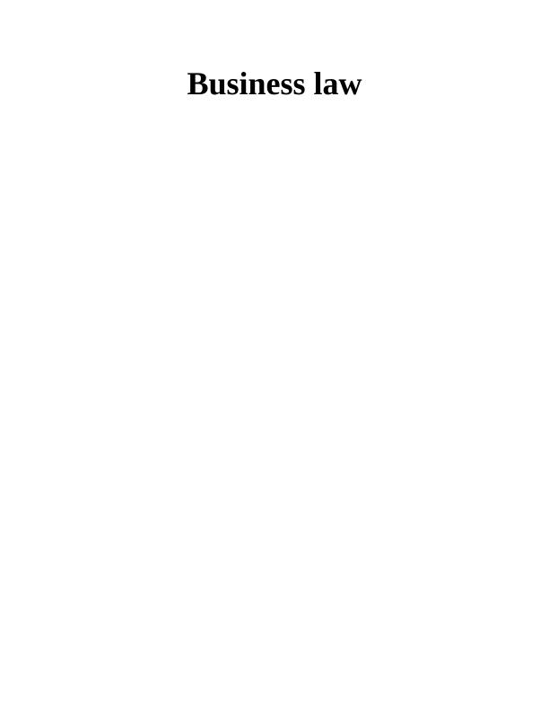 Business Law Assignment - Nature and Formation_1