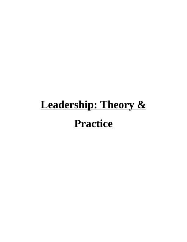 Leadership: Theory & Practice_1