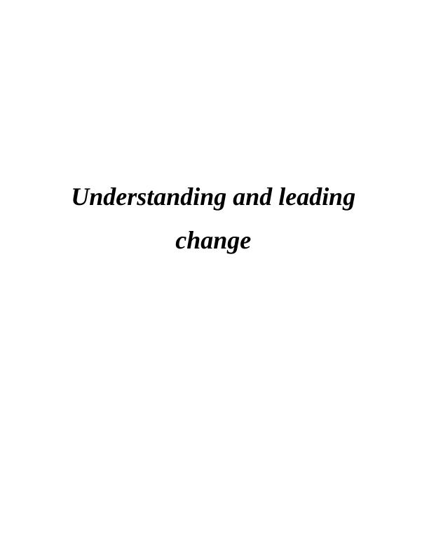 Research on Understanding and Leading Change_1
