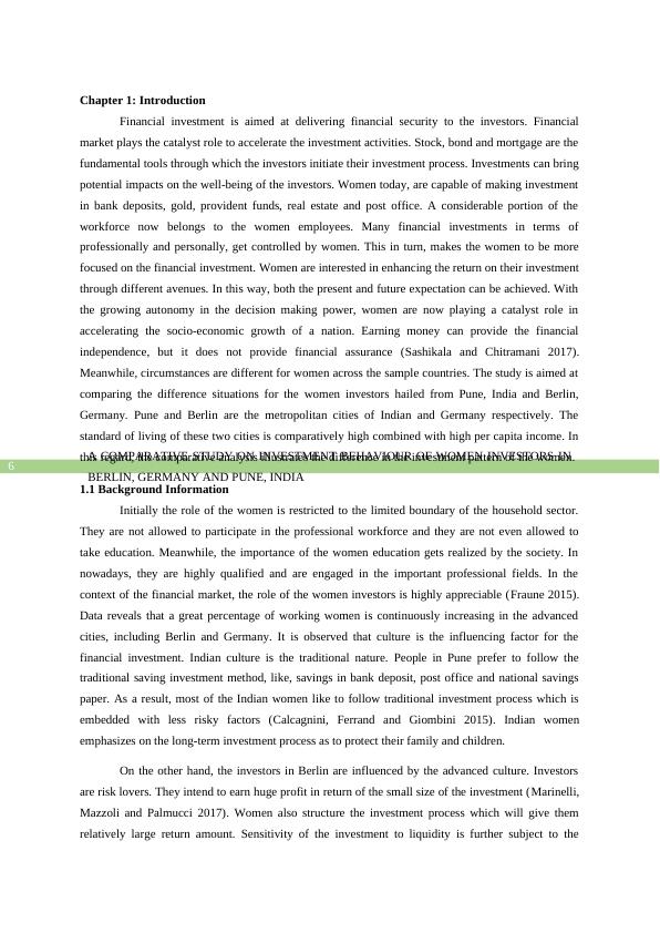 Comparative Study on Investment Behaviour of Women Investors