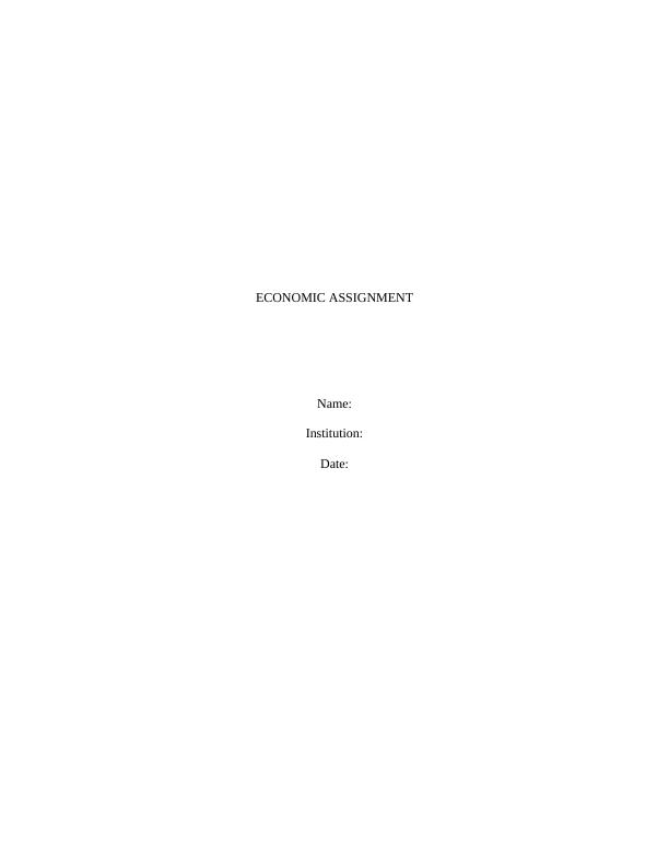 Economics Assignment: Macroeconomic Concepts and Models_1