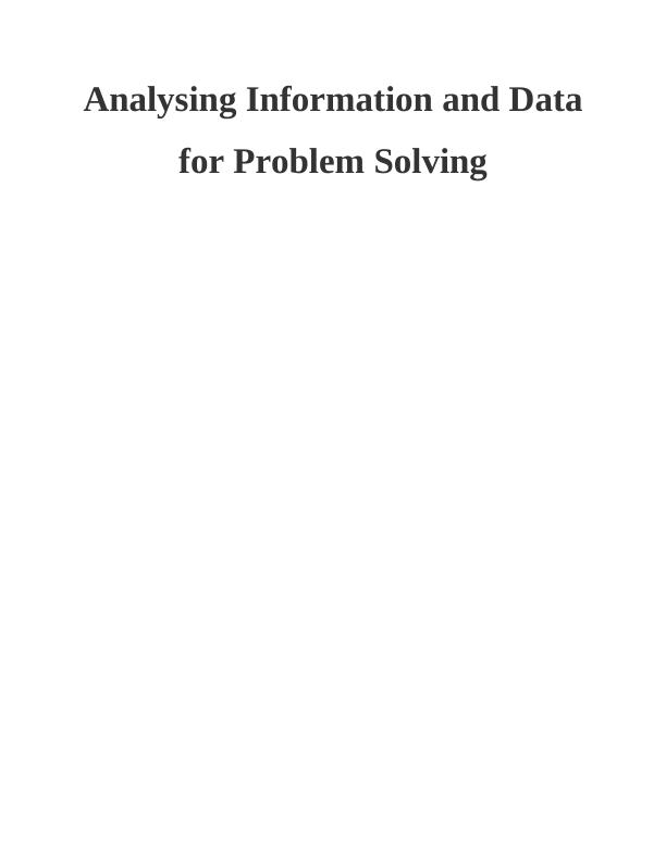 Analysing Information and Data for Problem Solving_1