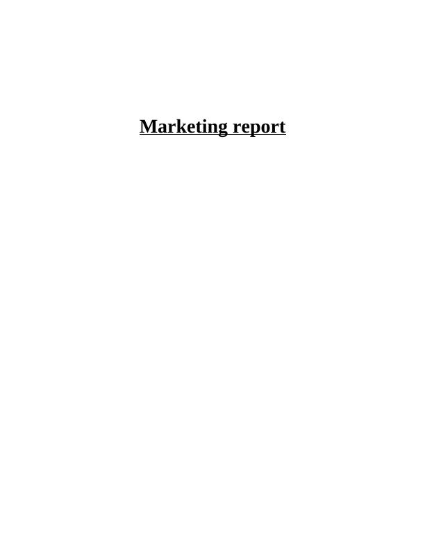 Customer and Competitor Analysis in Marketing Report_1
