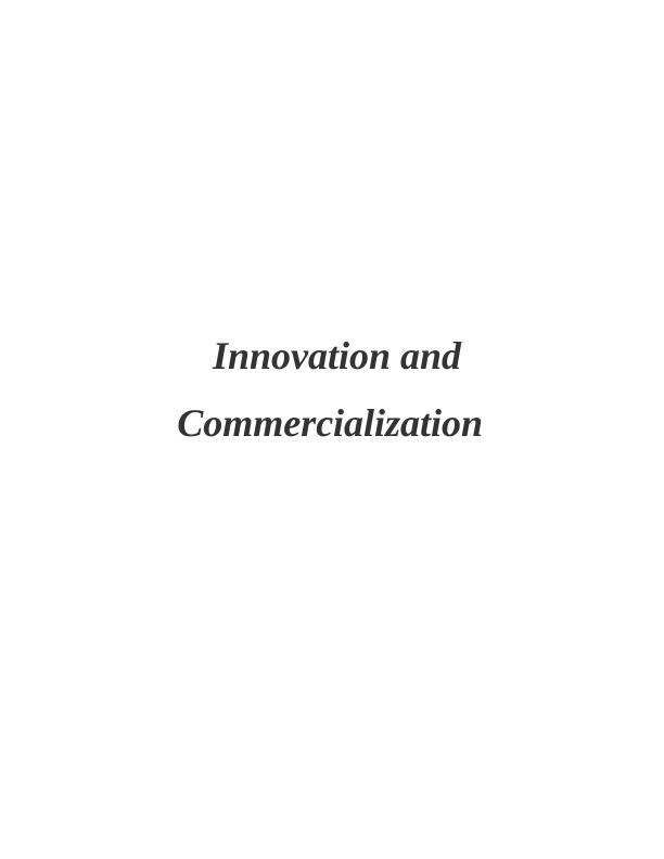Innovation and Commercialization of Essence Drinks : Report_1