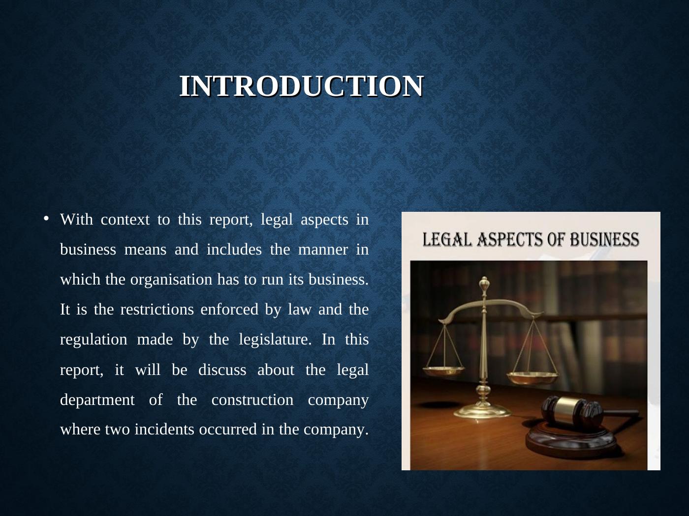 legal aspect business plan