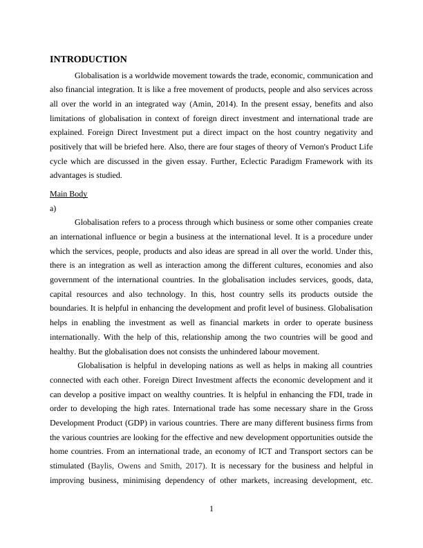 example of research paper about globalization