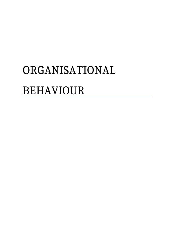 Organisational Behaviour of Individuals in Groups_1