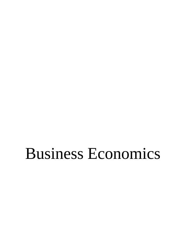 Assignment : Business Economics_1