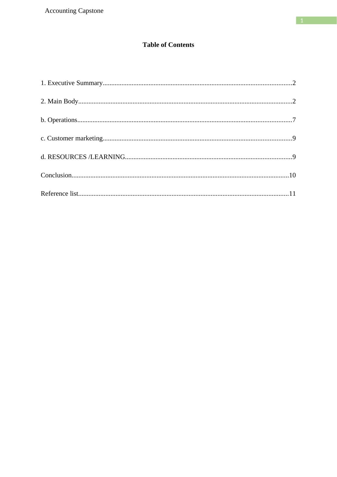 Accounting Capstone | Desklib