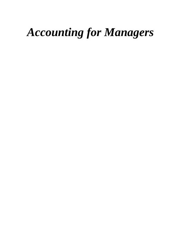 Concepts of Accounting - Report_1