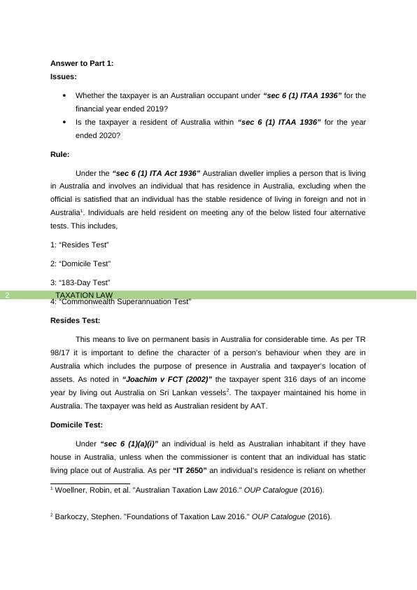 Australian Taxation Law Assignment Report_3