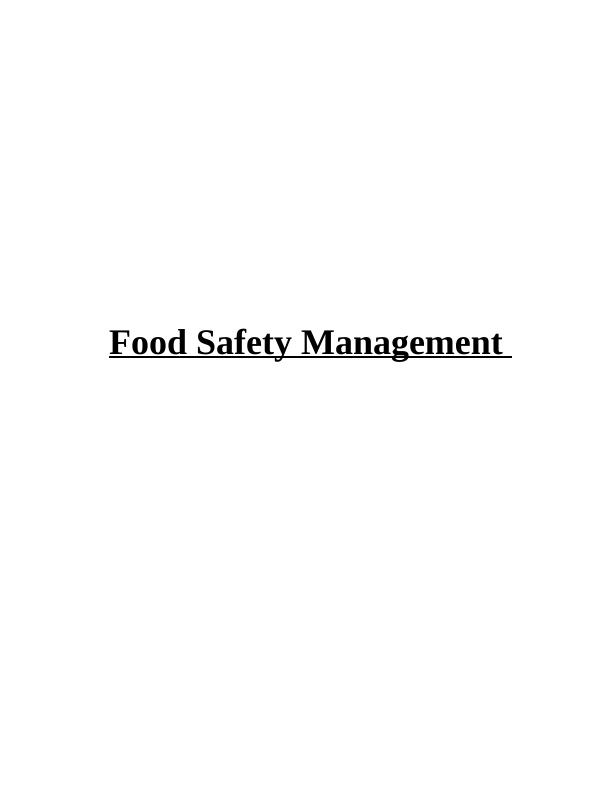 Food Safety Management - Zizzi_1