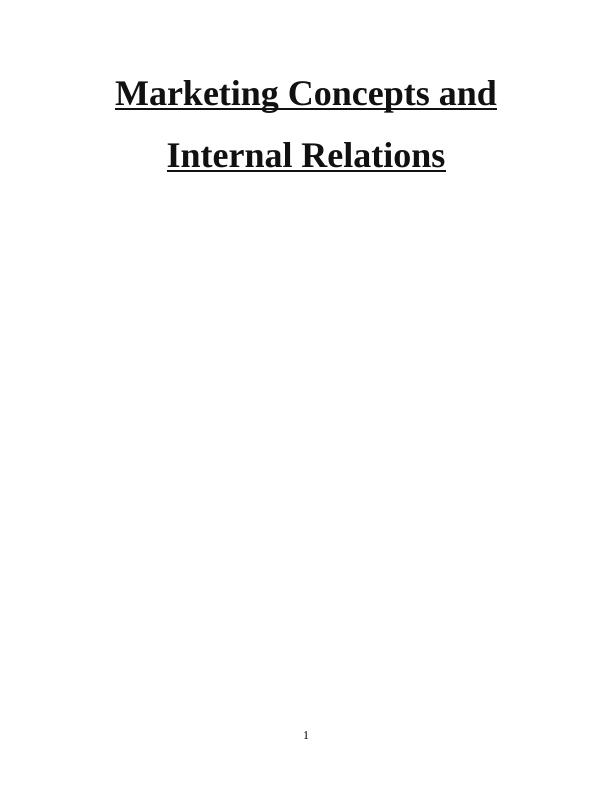 Marketing Concepts and Internal Relations_1