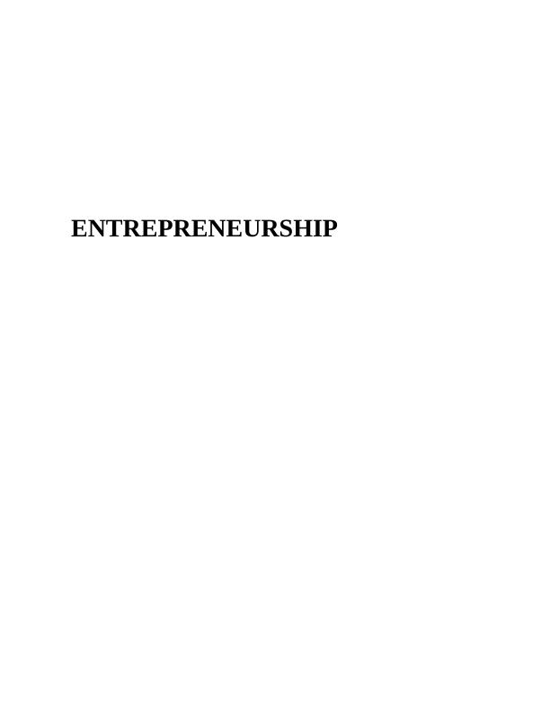 Small Scale Entrepreneurship : Assignment_1