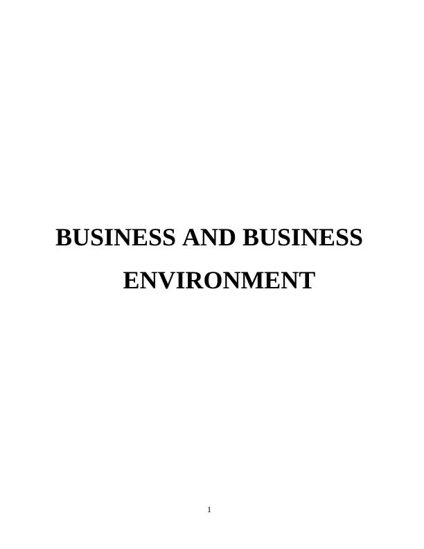 BUSINESS AND BUSINESS ENVIRONMENT INTRODUCTION_1