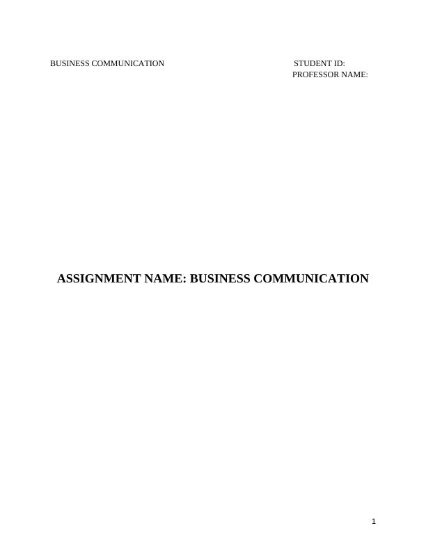 Assignment On Business Communication - Email To The Employees_1