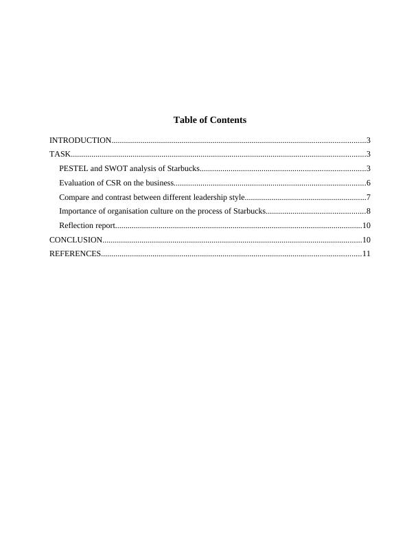 Starbucks Case Study: PESTEL and SWOT Analysis, CSR Evaluation, Leadership Styles_2