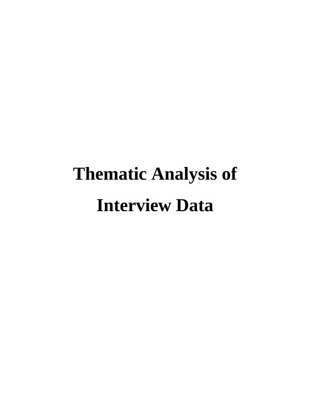 Thematic Analysis of Interview Data_1