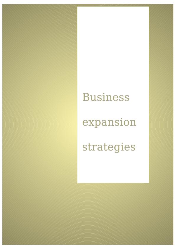 International Business Expansion Strategy | Report_1