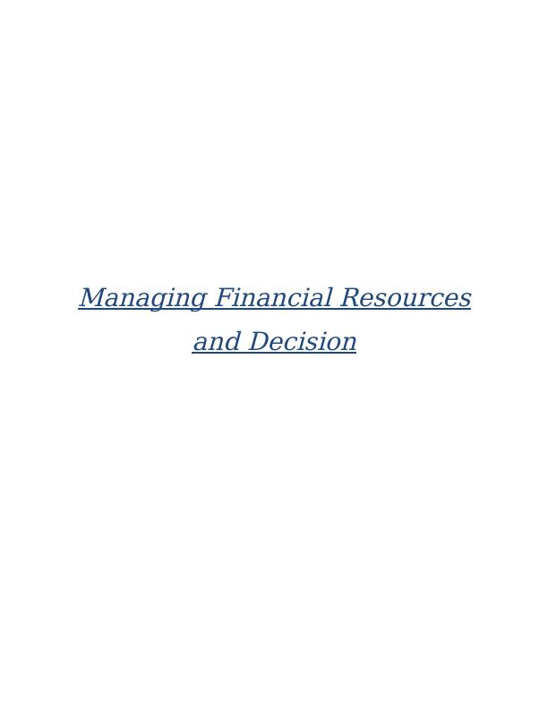 Managing Financial Resources and Decision (Doc)_1