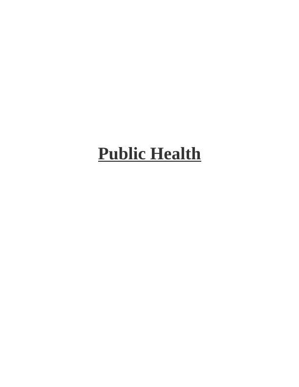 Sample Assignment on  Public Health PDF_1