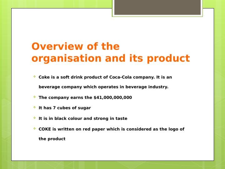 Overview of the organisation and its product_2