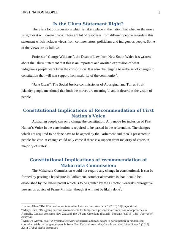 First Nation People: Uluru Statement, Constitutional Implications, and Indigenous Sovereignty_3