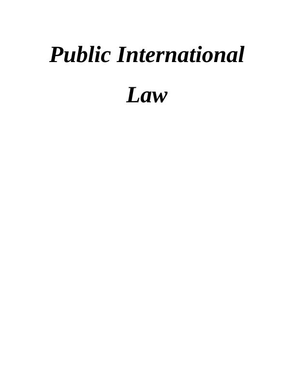 Essay on Public International Law_1
