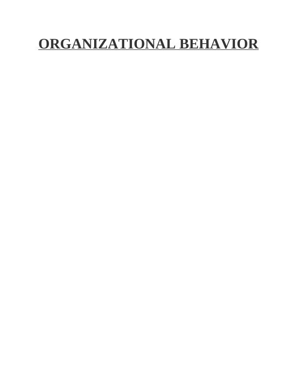 Organizational Behavior: Influence of Culture, Politics, and Power on Individual and Team Behavior_1