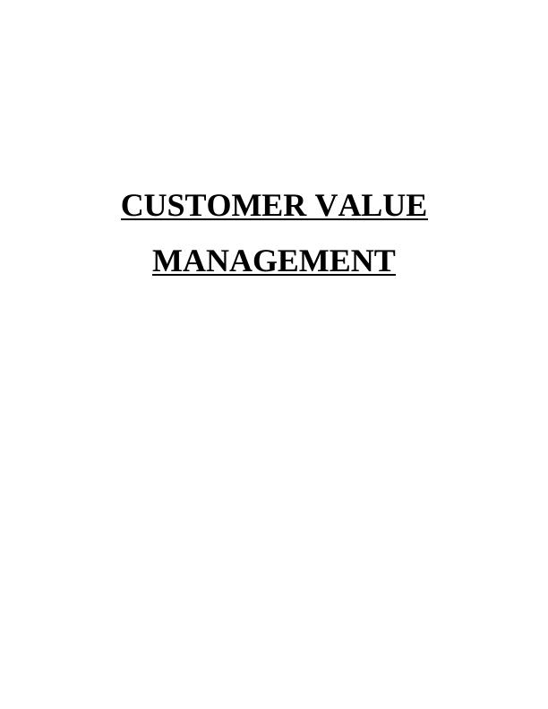 Customer Value Management Assignment - HOME BASE company_1