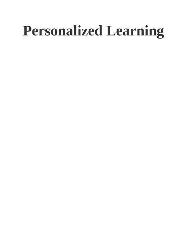 Personalized Learning_1