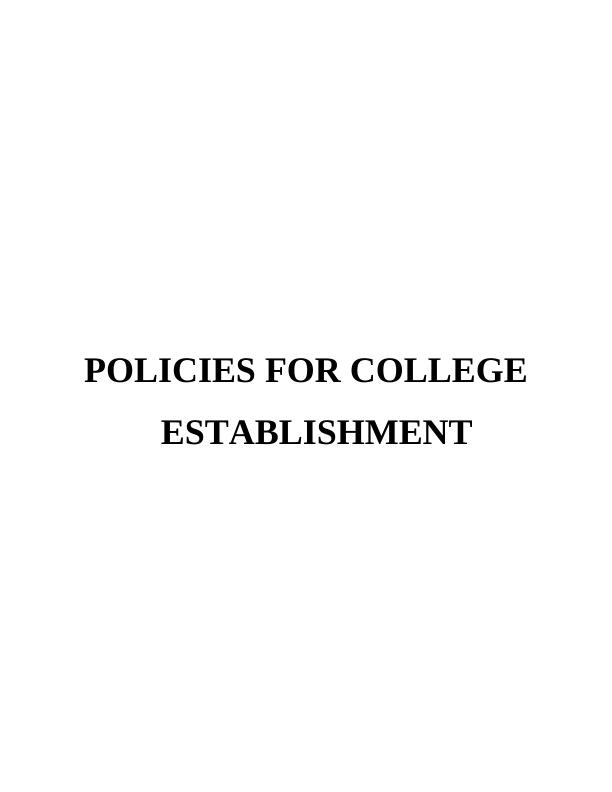 Policies for College Establishment InTRODUCTION_1