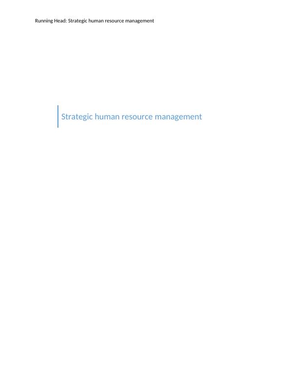 Strategic Human Resource Management - doc_1