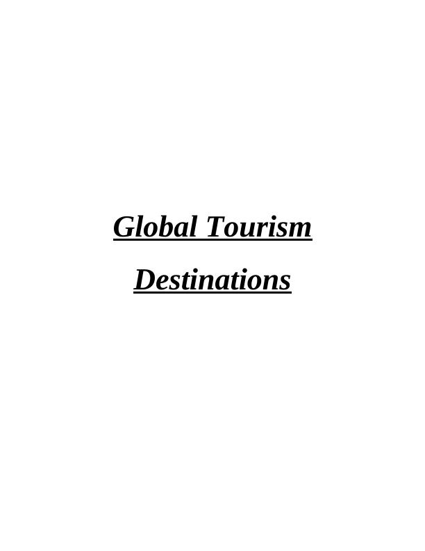 Global Tourism: Nature, Trends, and Emerging Markets_1